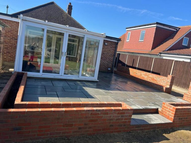 dareth garden sandstone patio retaining walls 06