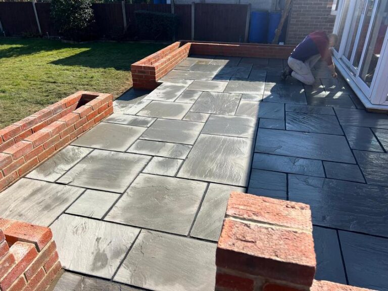 dareth garden sandstone patio retaining walls 07