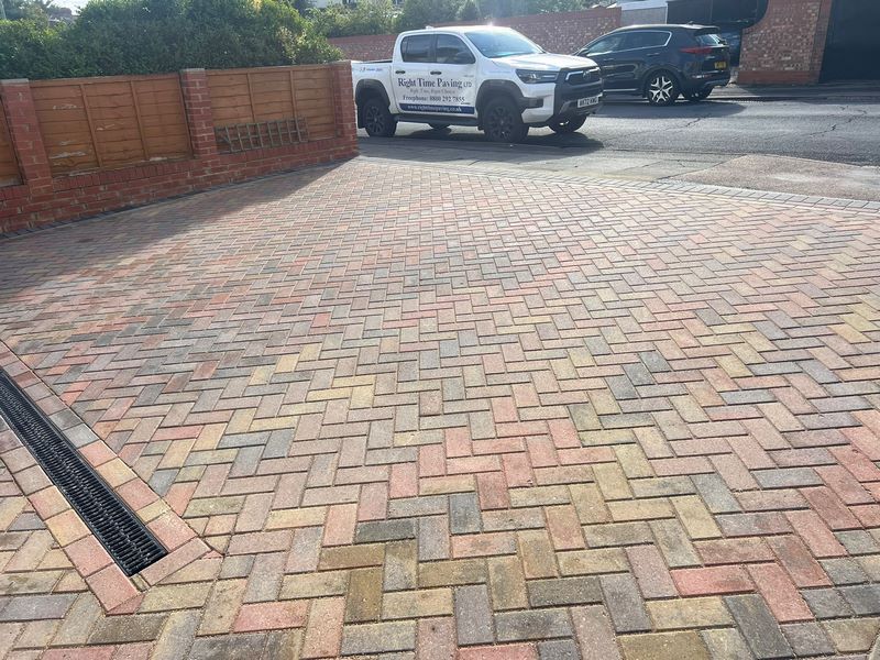 block paved driveway with drainage channel bexleyheath 01