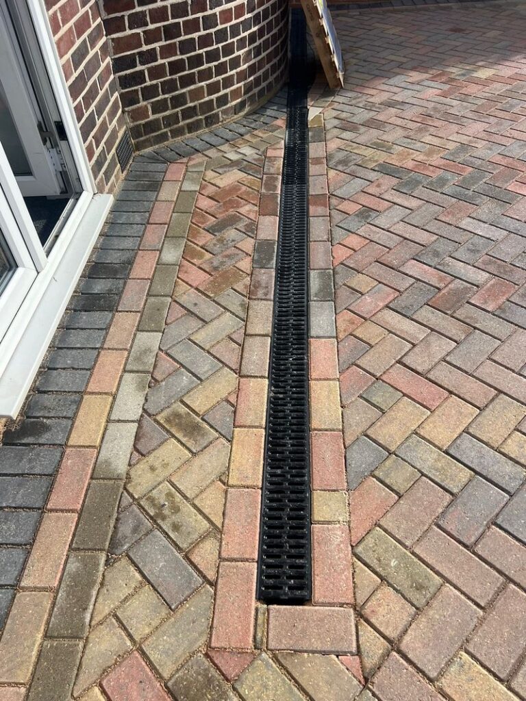block paved driveway with drainage channel bexleyheath 02