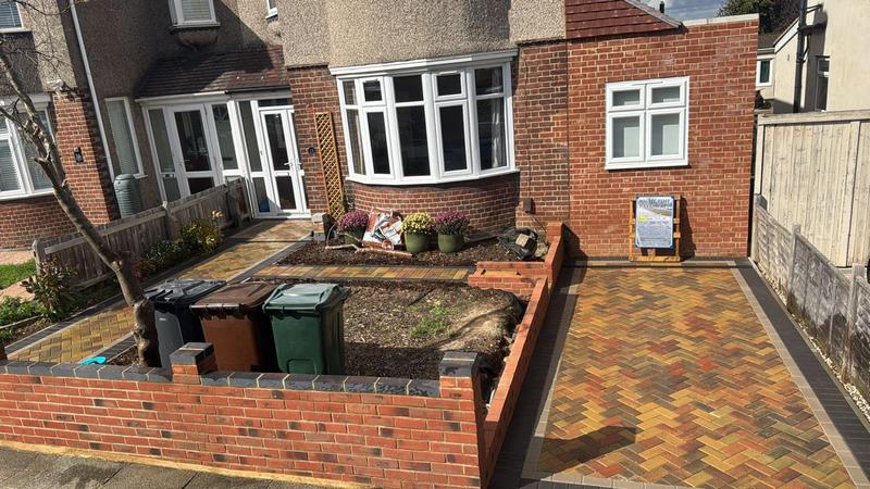 block paved pathway driveway completed in sidcup 03