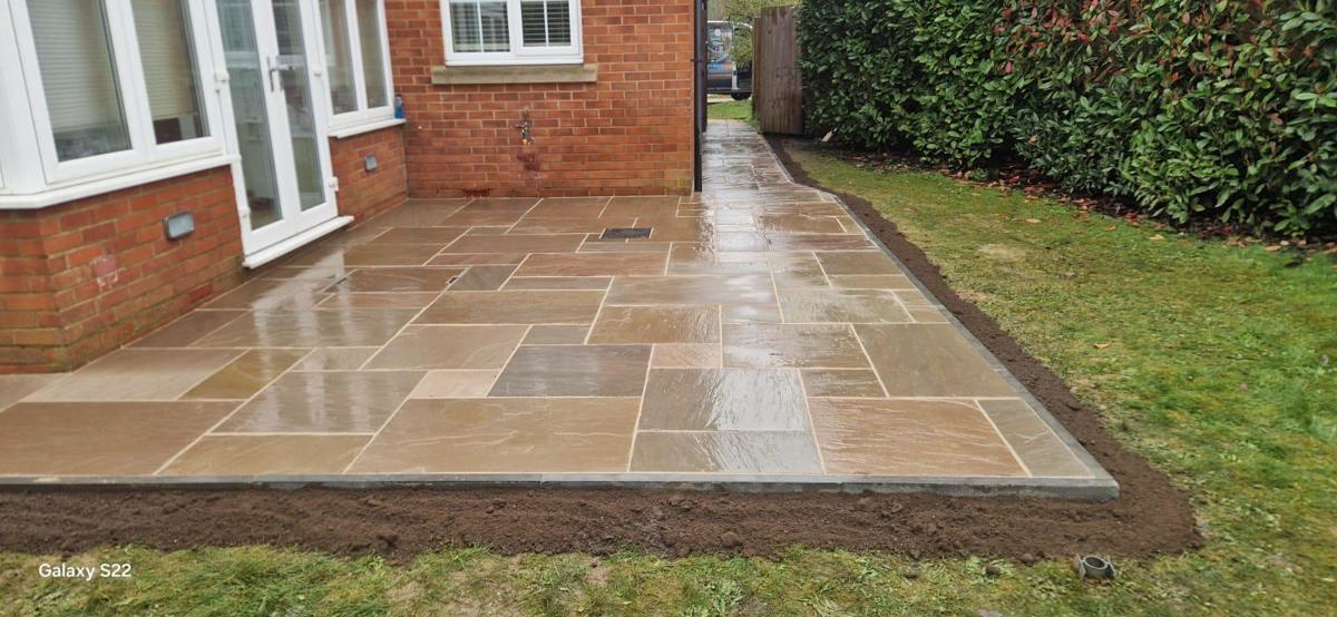 autumn brown indian sandstone patio bexleyheath 9