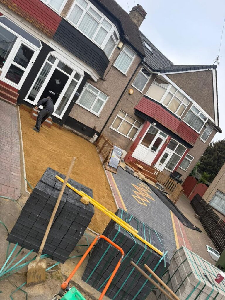 double block paved driveway dartford 7