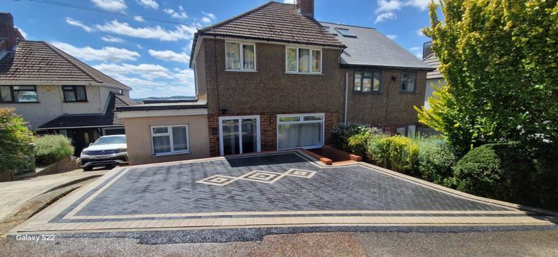 grey block paved driveway darenth 15